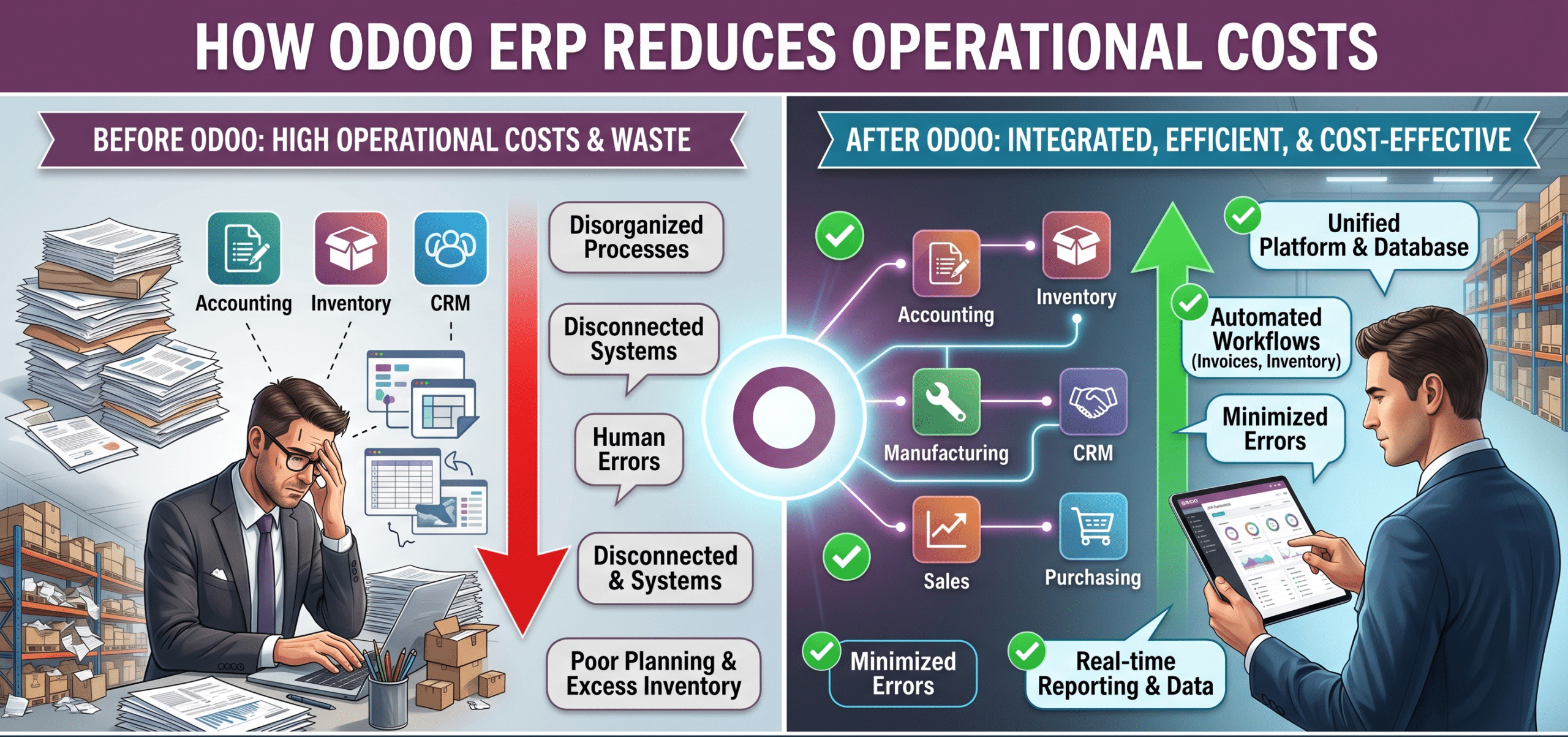 كيف يساعد Odoo في تقليل التكاليف التشغيلية للشركات؟ الحل الذكي لزيادة الكفاءة والربحية