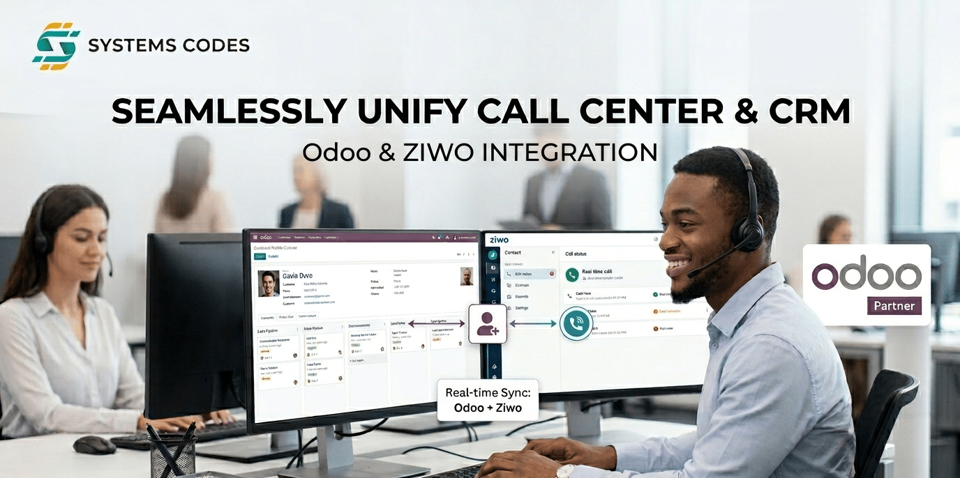 الربط بين Odoo وZiwo لإدارة العملاء ومركز الاتصال