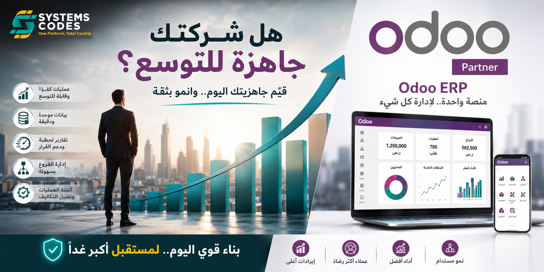 هل شركتك جاهزة للتوسع؟ | Odoo ERP